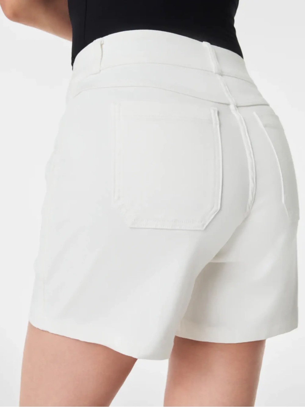 SPANX Stretch Twill Shorts Bright White Size 6 NWT 6” Inseam - Picture 7 of 7